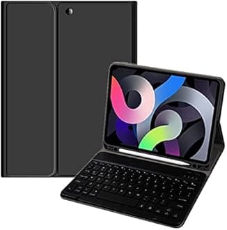 Color Keyboard Case for Galaxy Tab S6 Lite 10.4 inch Case with Cute Magnetic Detachable Bluetooth Keyboard Cover (Black)