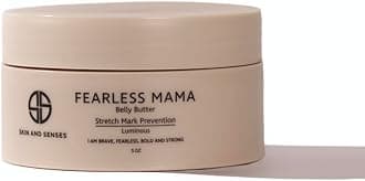 Fearless Mama Belly Butter – Luminous Scent Stretch Mark Cream for Pregnancy – Natural Moisturizer for Stretch Mark and Scar Care – Deep Hydration for Growing Bellies