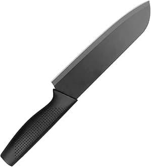 Professional Kitchen 12 inch Knife, High Carbon Stainless Steel Ultra Sharp Cooking Knife with Ergonomic Non-Slip Handle, Rustproof for Kitchen Home Restaurant, Black, Pack of 1