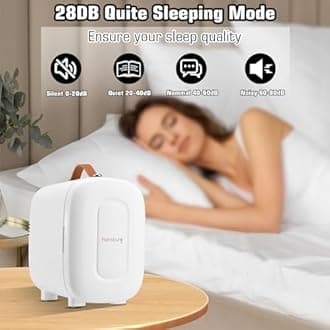 Hansburg Mini Fridge for Bedroom Skincare Cooler & Warmer Portable Small Refrigerator 4 Liter/6 can with 12v AC/DC/USB Option for Food, Drinks, Makeup, Dorm, Office and Car