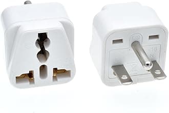 Toptekits White NEMA 6-15P Universal Plug Adapter 110-250V 15A,Universal World to North American US NEMA 6-15P Electrical Plug Adapter Converter (6-15P White)