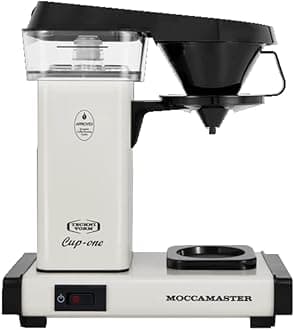 Technivorm Moccamaster 69211 Cup One, One-Cup Coffee Maker 10 Ounce, Off-White & 85090 Cup-One Paper Filters, 80 count, White
