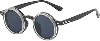 Adjustable Tint Sunglasses Round Polarized with Built-In ND Filter,Adjustable Retro Sunglasses for Men 1-9 Gears Manual