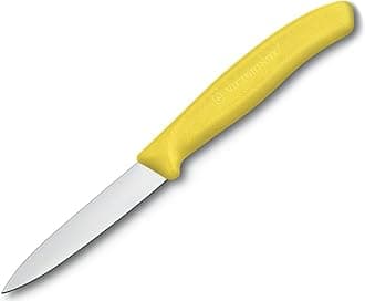 3.25 Inch Swiss Classic Paring Knife with Straight Edge, Spear Point, Yellow