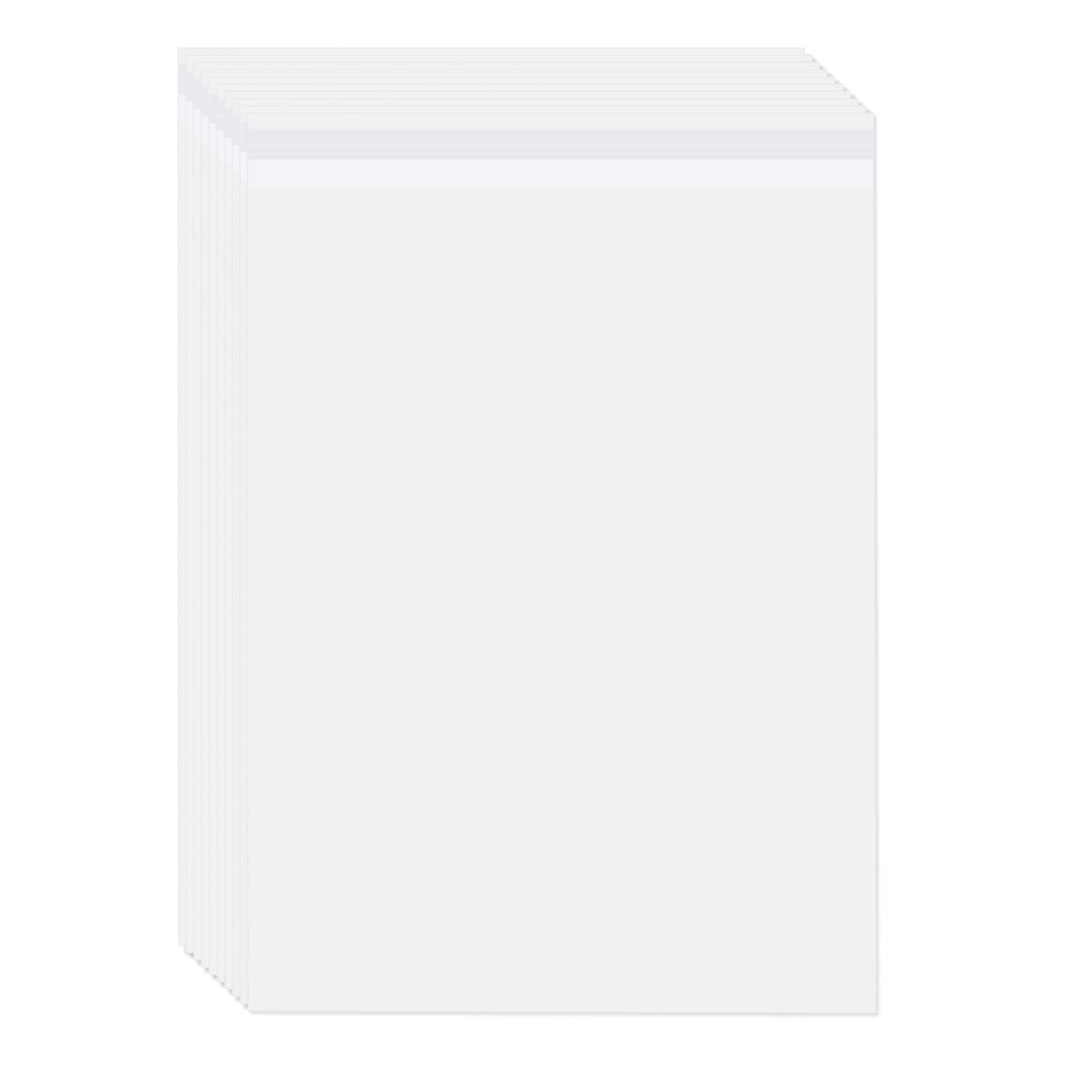 A3 Clear Self-adhesive Cello Bags - 100 Packs, 30.5x42cm Self-sealing Cellophane Display Bags, Food Safe, OPP for Prints, Cookies, Cards, Envelopes, Pictures (12 x 16.5 Inches)