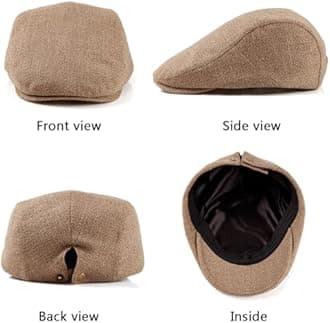 LADYBRO 2Pack Unisex Flat Cap Newsboy Hats for Men Women, Summer Casual Adjustable