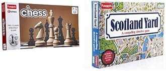 Funskool Kid, Adult Games Chess Set, Black and White & Scotland Yard - A Compelling Detective Game