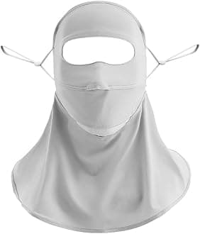 – Breathable Summer Face Mask with UV Protection−Full Neck&Forehead Coverage Shield for Hot Summer Men Women Cycling Hiking Fishing Motorcycle Hood Helmet Liners Outdoor Sports, One Size