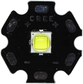 AETOOL - 10W Cold White Cree XML2 XM-L2 T6 LED Light Diode Lamp+20mm/22mm DC3.7V 12𝖵 Driver DIY Flashlight (LED20mm Black PCB 20mm 5 Mode Driver)