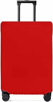 Christmas Red Travel Luggage Cover, Anti-scratch Travel Suitcase Protector Covers, Washable Elastic Baggage Covers Fit 22-25 Inch Carry on Luggage