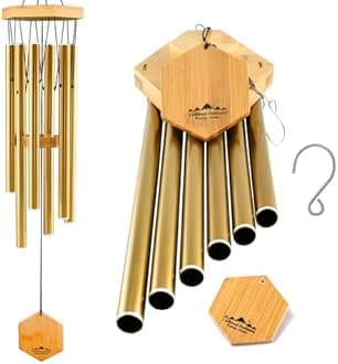 Wind Chimes for People Who Like Their Neighbors, Give a Thoughtful Memorial Gift or Love it as Your own Unique Outdoor Windchime, Made of Aluminum/Bamboo, a Beautiful Deep Tone Chime