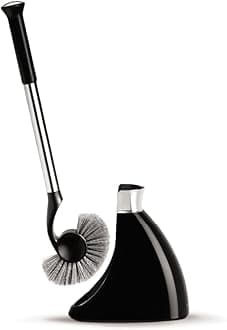 simplehuman Toilet Brush with Caddy Stainless Steel, Black