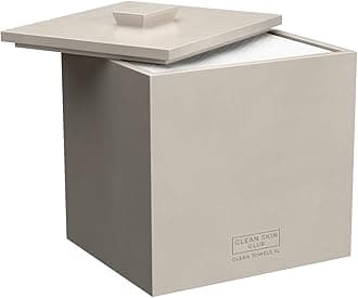 CLEAN SKIN CLUB Cement Box for 50 Disposable Clean Towels XL (Towels NOT Included), Concrete Container for Face Towelettes Bathroom Counter Storage, Cleansing Facial Dry Wipes