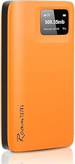 RoamWifi R10 | 4G LTE Mobile Hotspot | Worldwide Portable High Speed WiFi Router | with US 100GB & Global 1GB Data | No SIM Card Roaming Charges | Home | Travel | Pocket MIFI