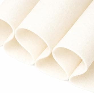 FabricLA Ivory Felt Fabric – 36" Wide x 45 Feet – Soft 1.6mm Thick Cream Felt Roll for Crafts, School Projects, DIY & Sewing