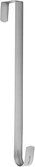 Sattiyrch 15" Wreath Hanger for Front Door,Sturdy Steel Wreath Door Hanger,Over The Door Hanger Hook (Silver,1)