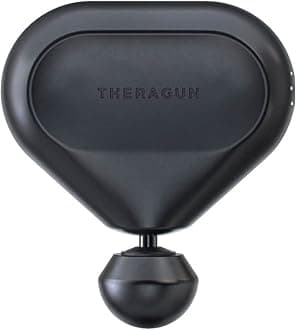 TheraGun Mini Handheld Electric Massage Gun - Compact Deep Tissue Treatment for Any Athlete On The Go - Portable Percussion Massager with QuietForce Technology (Black - 1.0)
