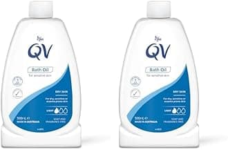 Bath Oil (500 ml) Moisturising Bath Soak for Sensitive Skin, Relief from Dry Itchy Skin, Gentle pH Balanced Formula, Fragrance Free, Soap Free, Non Greasy, Noncomedogenic Bath Soak (Pack of 2)