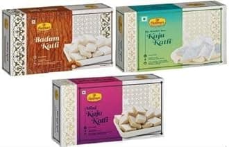 Nagpur Kaju Katli, Badam Katli, Mini Kaju Katli (Pack of 3-250 gm Each)