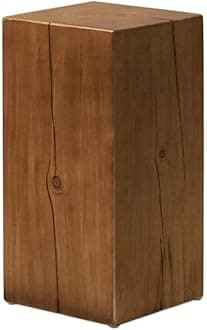 Wooden Cube Pedestal For Parties, Vintage Texture Sculpture Display Base, Floor-Standing Photography Props Columns, Strong Load-Bearing Plinth Stand(Brown-C,30x30x80cm)