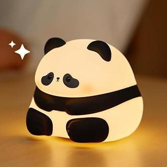 One94Store Baby Panda Night Light – Soft Silicone Touch Lamp, Rechargeable LED Bedside Light for Kids & Toddlers, Romantic Decor, Valentine Day Gift, Love Gift for Her, Couple Gift