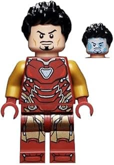 Lego Marvel Super Heroes Iron Man Mark 85 Armor Black Hair Minifigure from 76192 (Bagged)