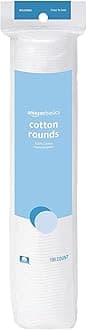 Hypoallergenic Cotton Rounds for Makeup Removal and Skincare, 100 Count, 1 Pack
