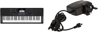 CT-X700C5 Full Size High-Grade Touch Response Keyboard in Black & AD-E95100LE Keyboard UK 3 Pin Power Supply AC Adapter