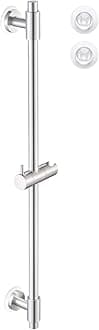 KES No Drill 30-Inch Shower Slide Bar with Adjustable Handheld Shower Head Holder, Self Adhesive, Universal Fit, SUS304 Brushed Stainless Steel Drill-Free for Bathroom, F209S78DF-BS
