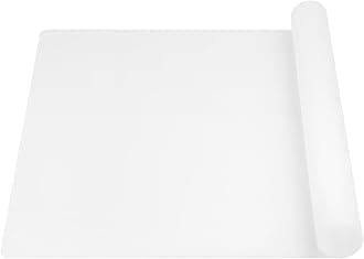 Silicone Mat for Kitchen Counter - Cuttte 23.62" x 15.75" Large Heat Resistant Mats for Countertop, Anti-slip Quartz Countertop Protector for Air Fryers Coffee Pots(White Translucent)