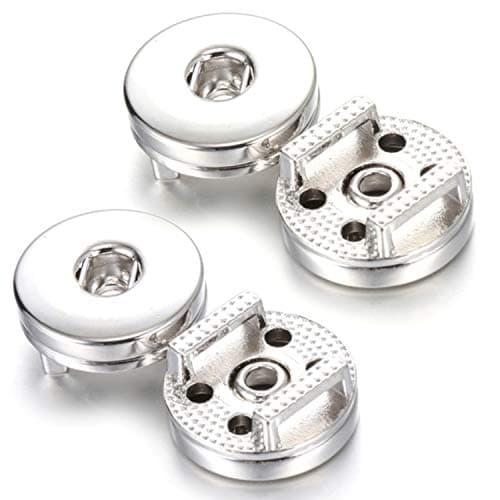 Ginooars18mm Slide Snap Button Accessory for Interchangeable Snaps for Noosa Chunk Necklaces, Rings,Jewerly & Bracelet Pack of 5
