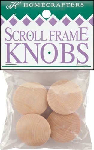 Hardwood Scroll Frame Knobs-Set Of 4