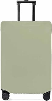 Green Graze Travel Luggage Cover, Pure Color Anti-scratch Travel Suitcase Protector Covers, Washable Elastic Baggage Covers Fit 22-25 Inch Carry on Luggage