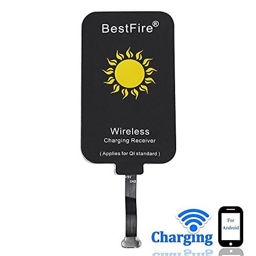 Android Qi Receiver, BestFire Ultra-thin Micro USB Wireless Charging Receiver Patch Module for All Android Mobile Samsung S7/ S7 Edge, HTC, LG, Blackberry etc (Narrow-interface Up)