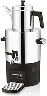 korkmaz Caykolik Samovar Stainless Steel Electric Turkish Tea Maker Tea Machine 220v EU Plug (5L + 2L)