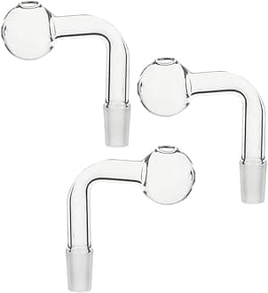 3PCS 14mm Glass Oil Burner Male Tubes, High Borosilicate Glass Adapter for Water Pipe, Aromatherapy, or Lab Applications (3PCS 14mm)