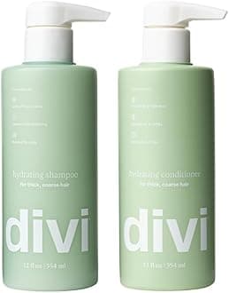 Divi Shampoo and Conditioner Set for Women and Men - Hair Care Duo for All Hair Types, Adds Volume, Lift, and Bounce, Strengthens and Nourishes Hair - Full Size, 2 x 12 Fl Oz