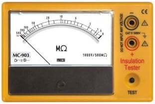 MECO Mc 903 M Ohms Corded Electric Analog Insulation Tester, Yellow