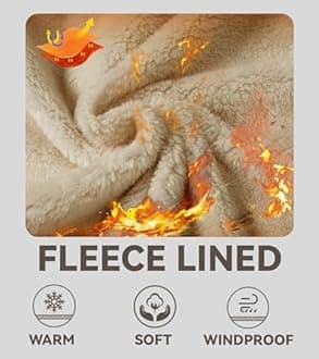 EKLENTSON Men's Flannel Shirt Jacket Thick Fleece Lined Jackets Plaid Sherpa Jacket Cotton Winter Jackets With 5 Pockets