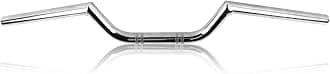 FLYPIG Motorcycle Chrome 7/8" Handlebar Drag Bar Cafe Racer Ace Clubman Style Handlebars 22MM Handlebars Universal For Pit Dirt Bike Motocross