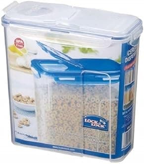 LOCK & LOCK Easy Essentials Food lids (flip-top) / Pantry Storage/Airtight containers, BPA Free, top-16.5 Cup-for Cereal, Clear