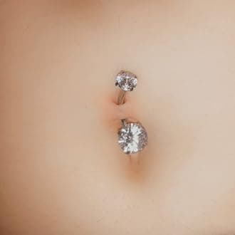 Incaton 14G Cute Heart Stainless Steel Belly Button Rings Belly Piercing Jewelry Diamond Belly Rings for Women Navel Piercing Jewelry