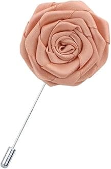RK Beauty Men's Lapel Pin Satin Flower Boutonniere Pin 12 colours Lapel Pin for suits fashion accessory