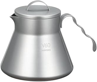 Hario Outdoor V60 Metal Coffee Server, 500ml Silver
