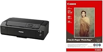Canon imagePROGRAF PRO-300, Black, 639 x 379 x 200 & 2768B016 PT-101 Photopaper A4 (Pack of 20), Black