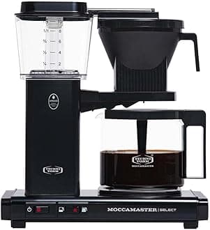 Moccamaster KBG Select, Coffee Machines, Filter Coffee Machine, Black, UK Plug, 1.25 Liters