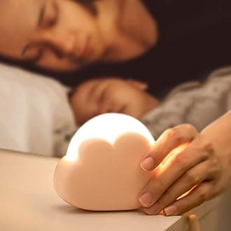 Annmore Night Light Baby Cloud Nursery Lamp, Kids Bedroom Kawaii Accessories, Toddlers Torch Rechargeable, Christening Gifts Children End of Year, Newborn Girls Essentials