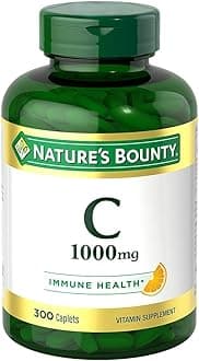 Nature's Bounty Vitamin C 1000mg, Supports Immune and Antioxidant Health, Vitamin C Supplement, 1 Per Day, 300 Vegetarian Caplets