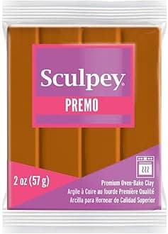 Premo Sculpey Light-Weight Professional Crafting Clay, Raw Sienna, 2 oz