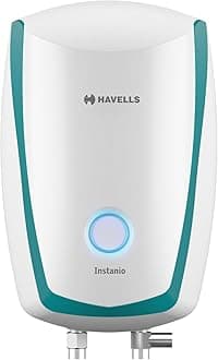 - Havells Instanio 3L Instant Water Heater(Geyser)| Temp. Sensing LED Indicator| Rust & Shock Proof Body| ISI Marked|Warranty: 5 year on Inner Tank| High Rise Compatible (White Blue)